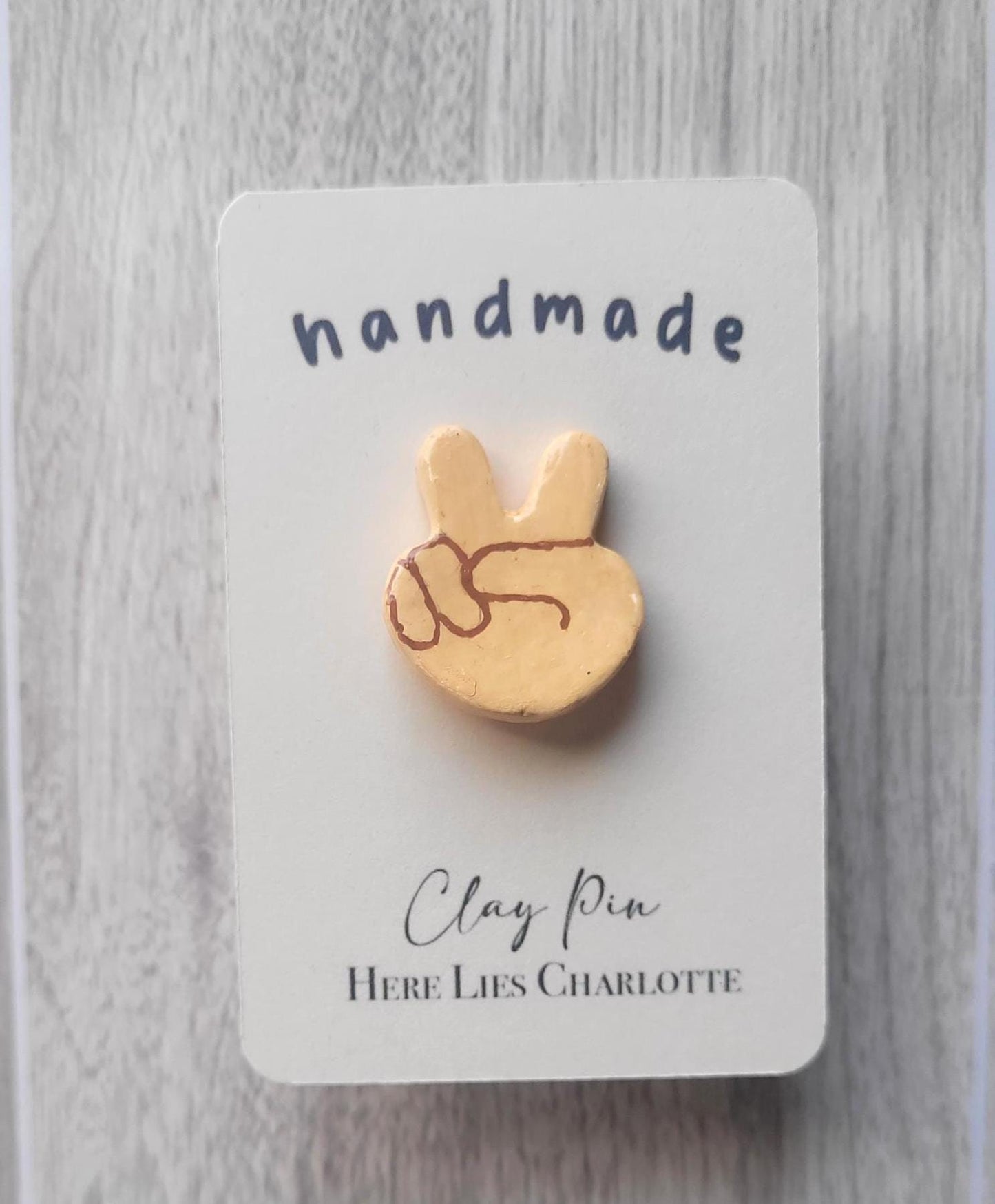 Air Dry Clay Light Peace Hand Magnet
