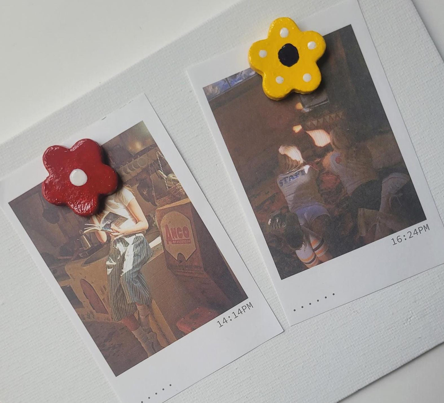 Air Dry Clay Flower Magnets