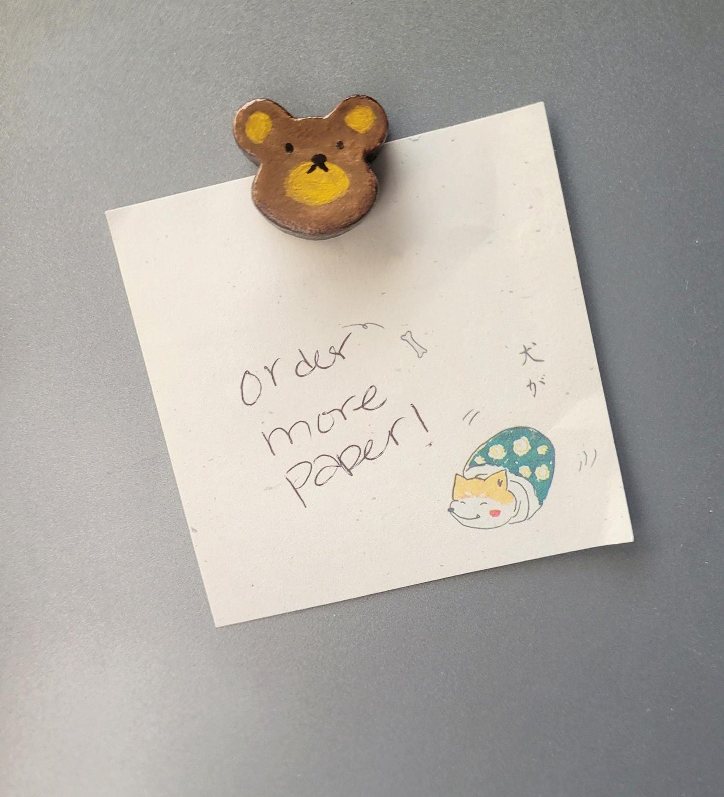 Air Dry Clay Brown Bear Magnet