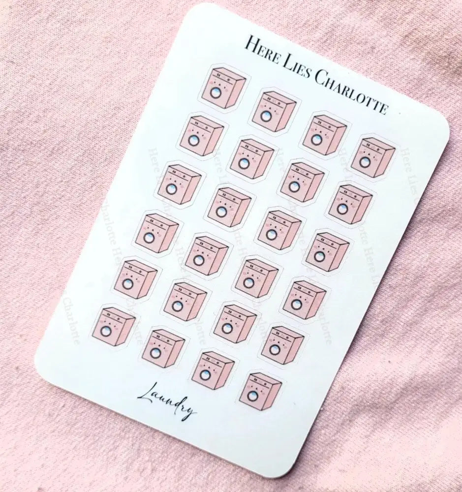 Laundry Stickers Pink Stickers