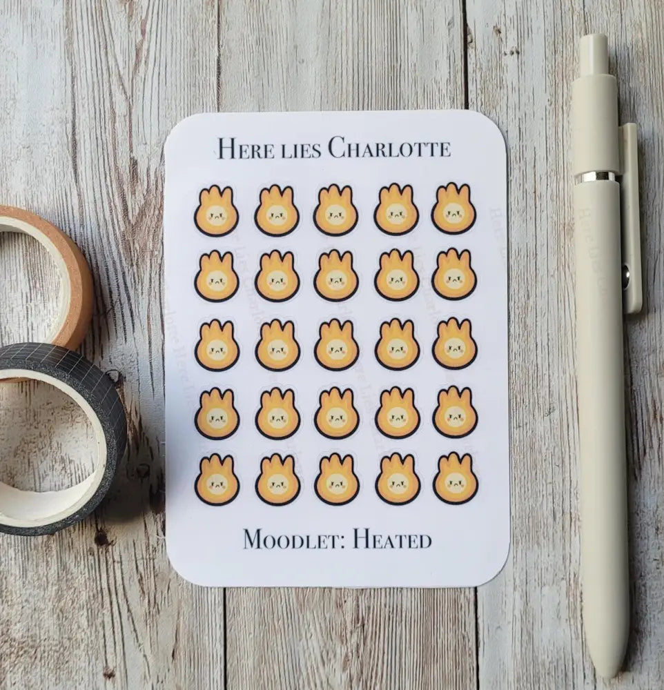 Mood Tracking Stickers Heated Stickers