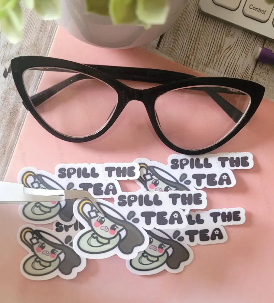 Spill the Tea Vinyl Sticker Stickers