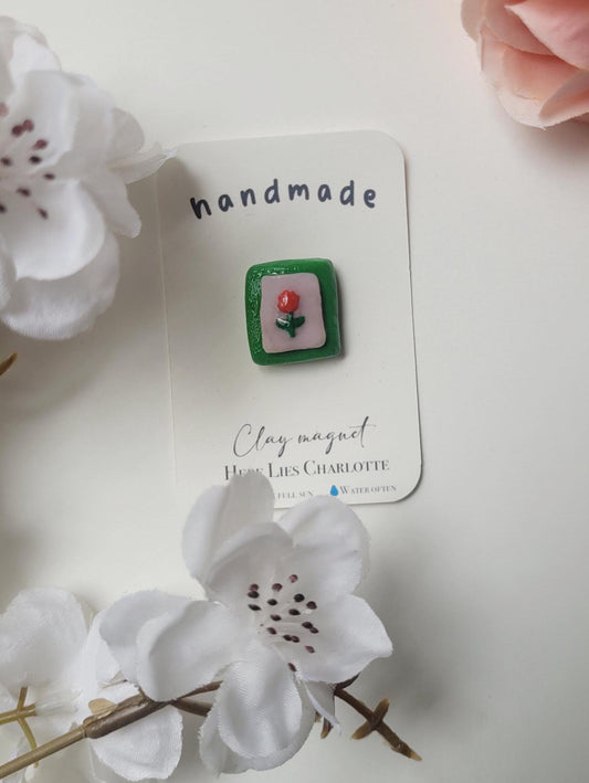 Polymer Clay Rose Pin
