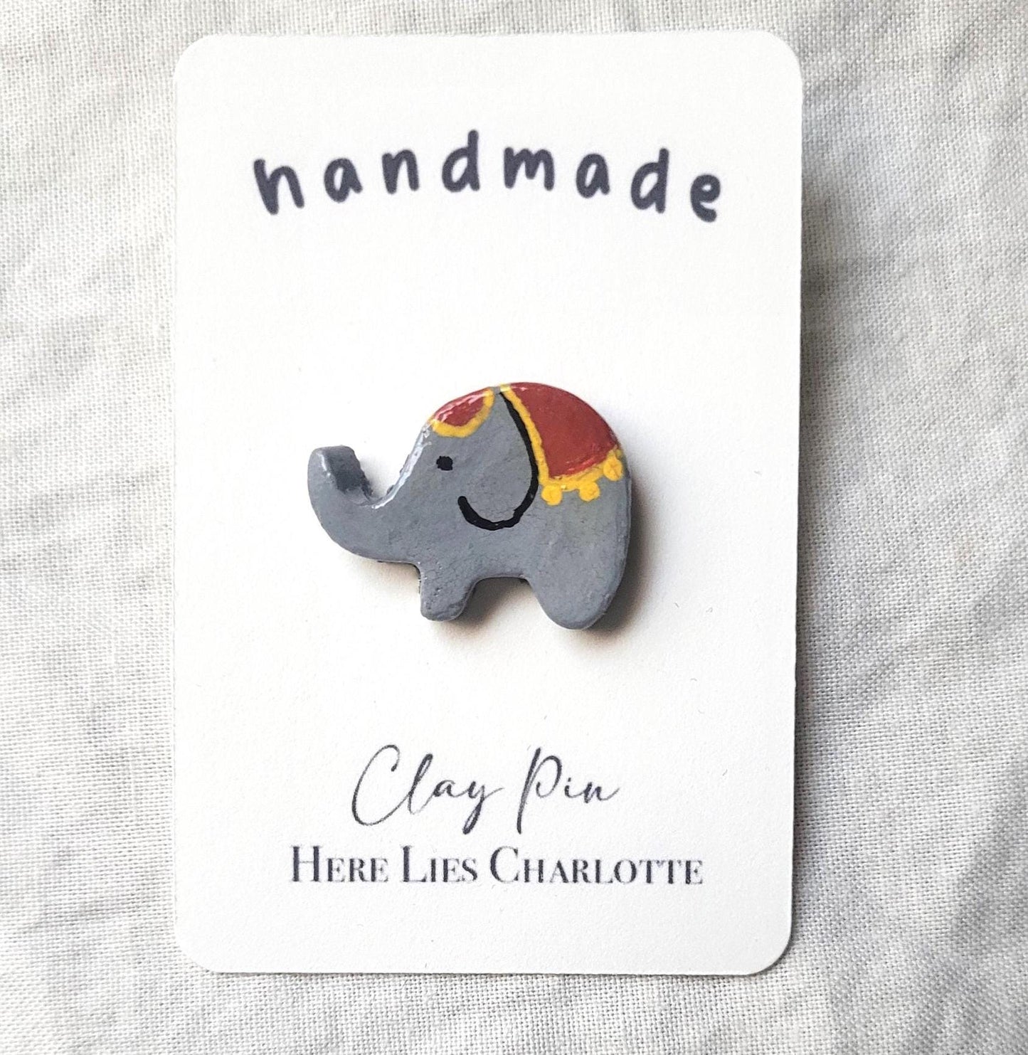 Air Dry Clay Elephant Magnet
