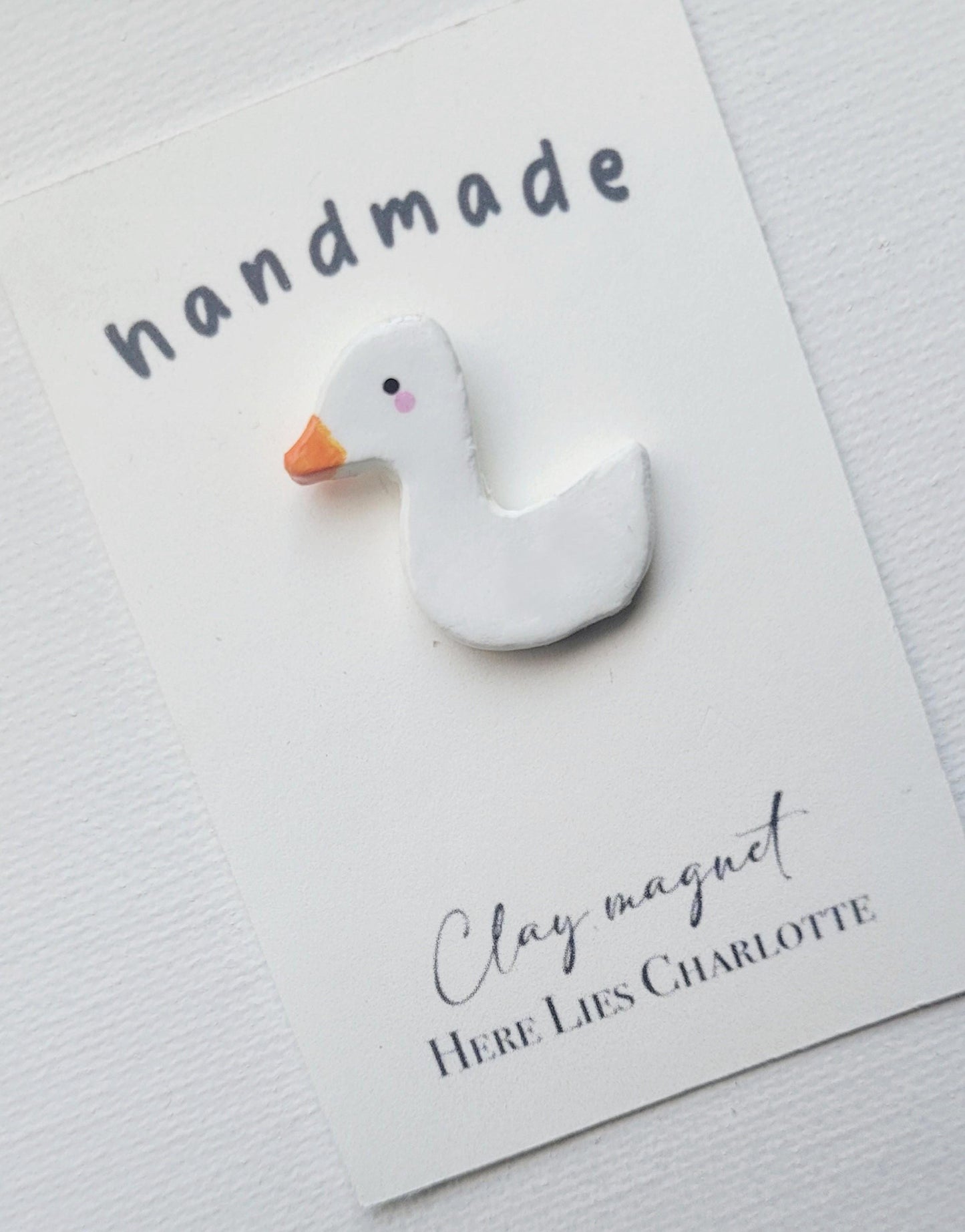 Air Dry Clay Duck Pin