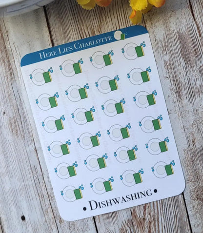 Dish Washing Sticker Set B: Plates Stickers