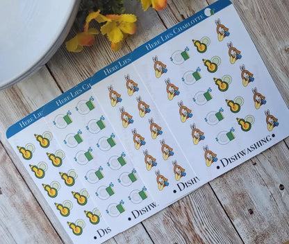 Dish Washing Sticker Set Dish Washing Bundle Stickers