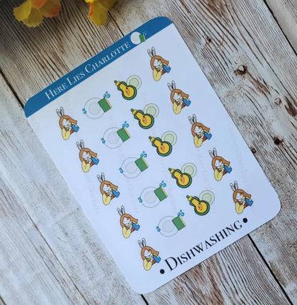 Dish Washing Sticker Set D: Assorted Stickers