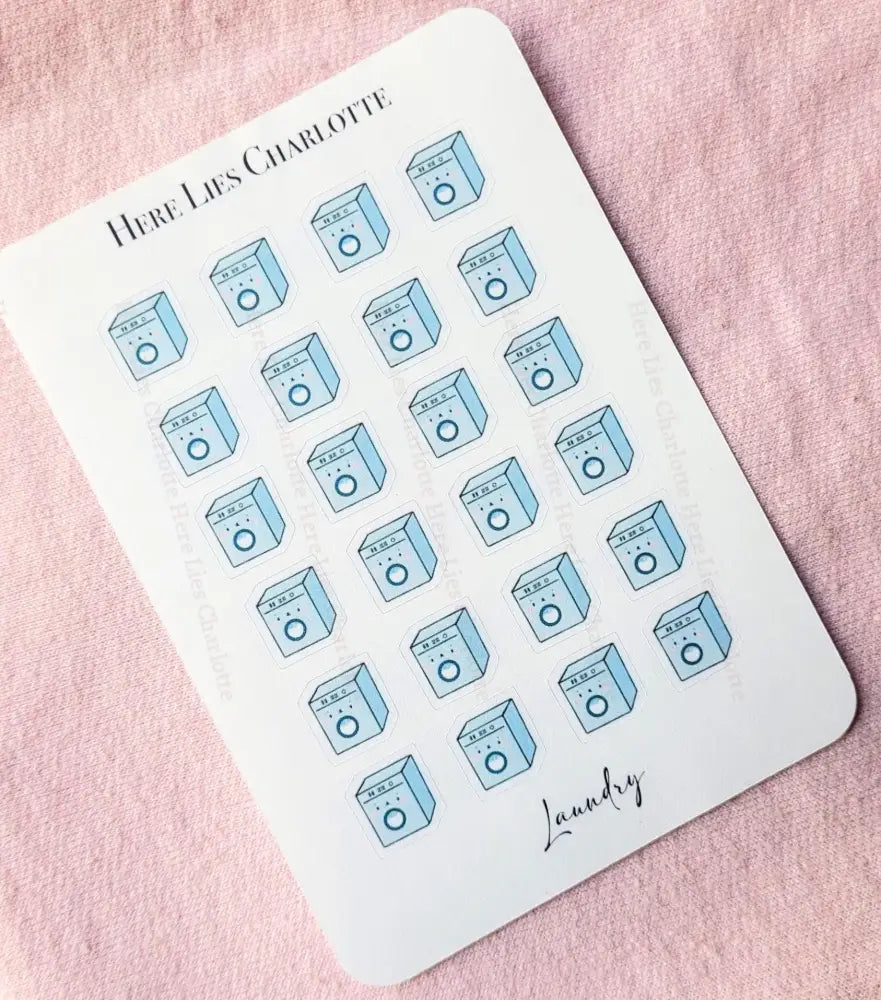 Laundry Stickers Blue Stickers