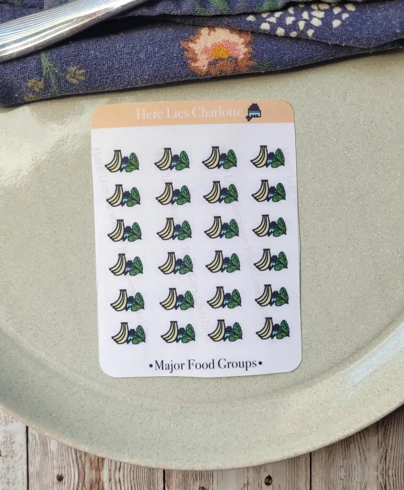 Meal Planning Sticker Set B. Fruits & Veggies Stickers