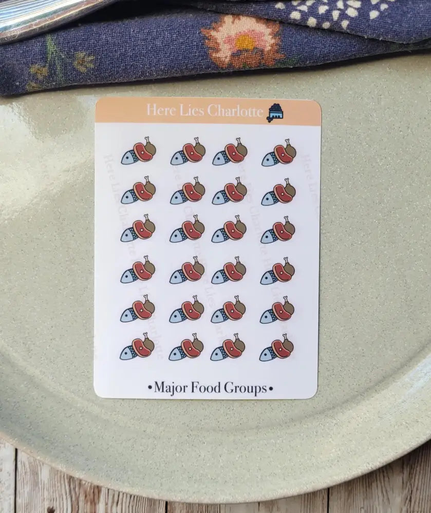 Meal Planning Sticker Set D. Proteins Stickers