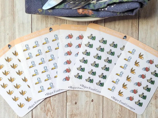Meal Planning Sticker Set Food Group Bundle Stickers