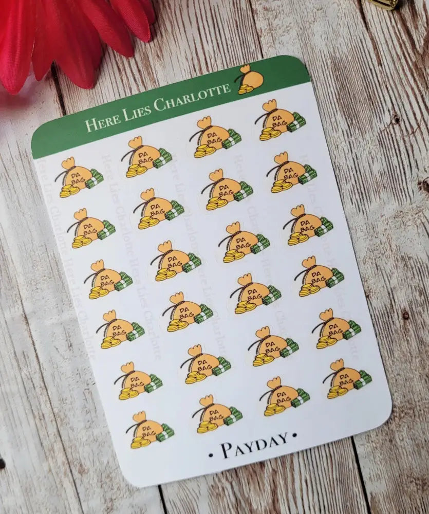 Payday Stickers B: Cash Bag Stickers