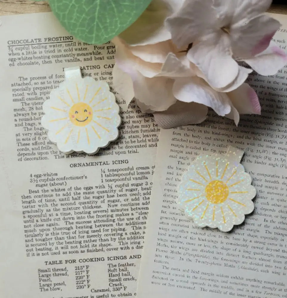 Front and back of Sunflower Bookmark