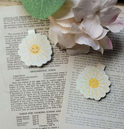 Front and back of Sunflower Bookmark